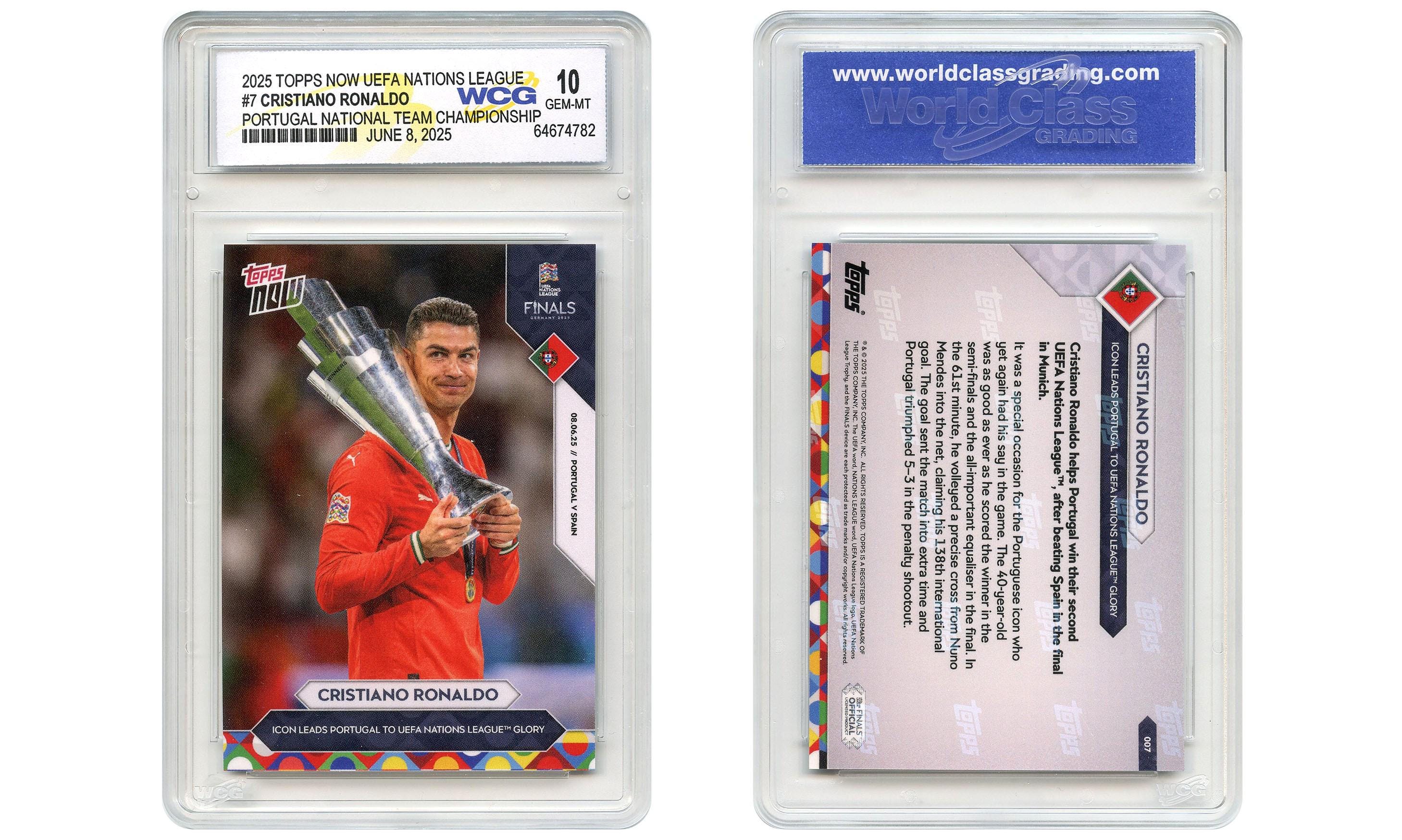 2025 Topps Card #7 UEFA CRISTIANO RONALDO Leads Portugal Team to