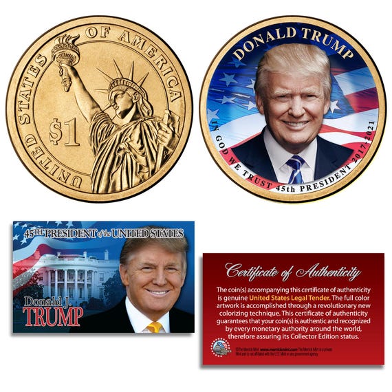 米国45代大統領ドナルド・トランプ コイン 記念銀貨 1オンス 2020