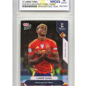 2025 Topps UEFA LAMINE YAMAL Spain National Team Official Card #2 - Graded Gem Mint 10