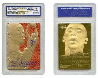1996-97 KOBE BRYANT Fleer Flair NBA Legacy Gold Rookie "Feel the Game" Lakers Purple Edition - Graded Gem Mint 10