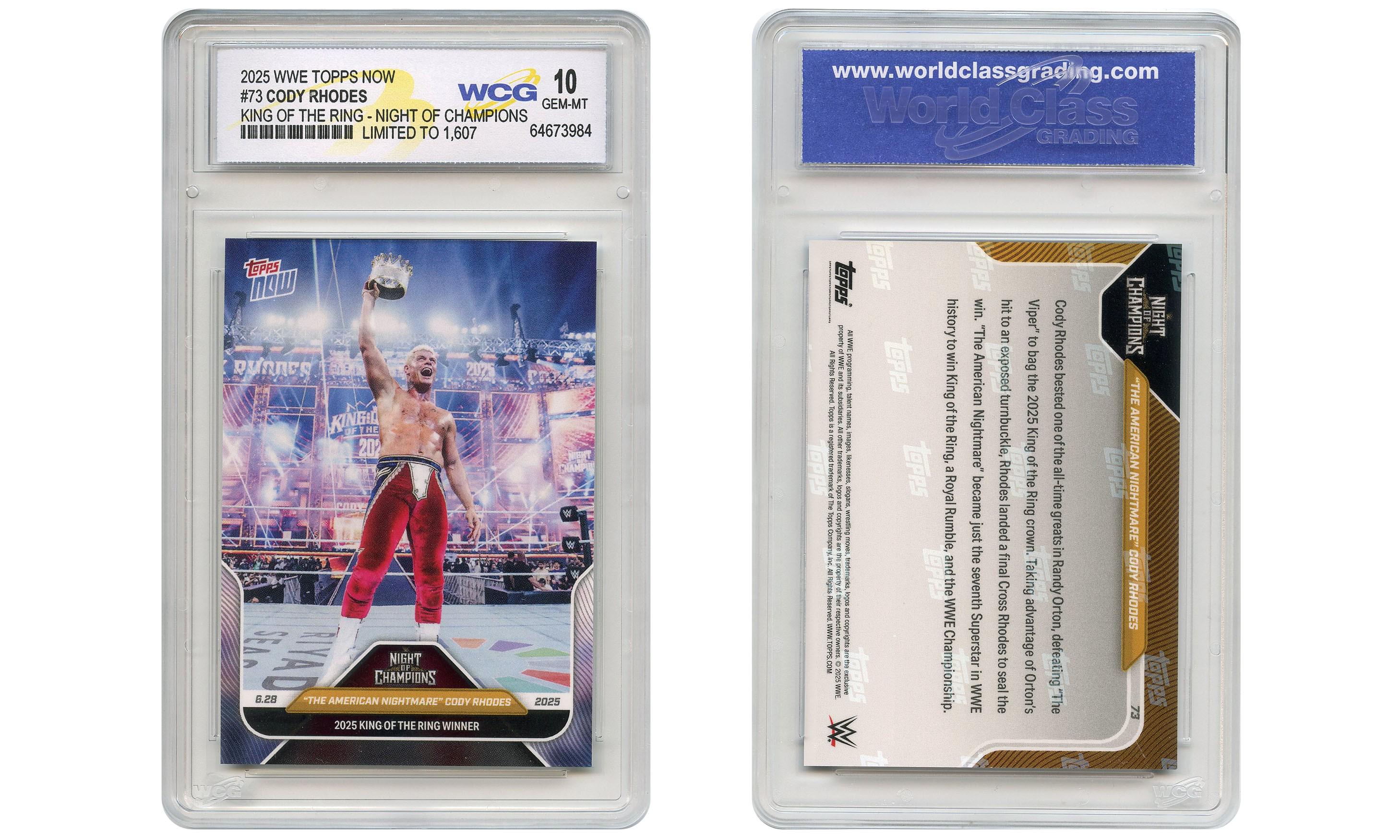 2025 WWE Topps Now CODY RHODES King of the Ring Wrestling Card #73