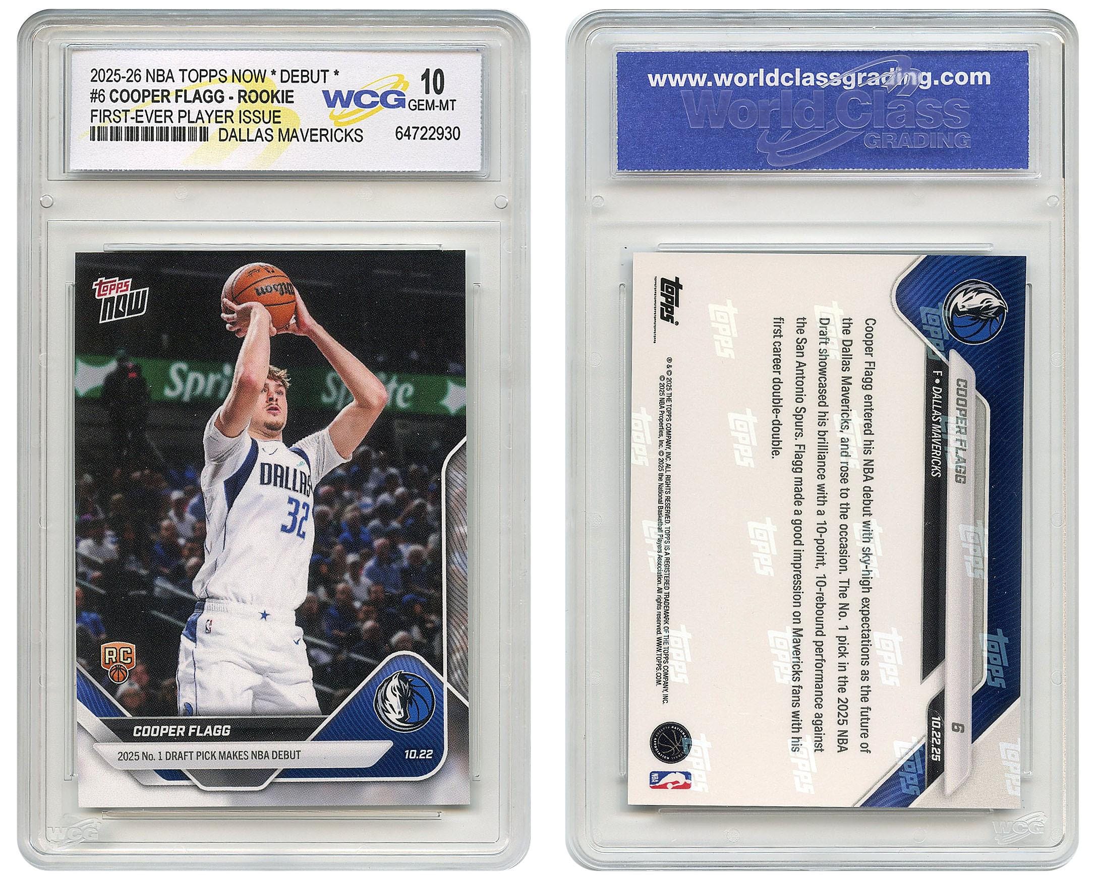 2025-26 NBA Topps Now Debut #6 COOPER FLAGG 1st Issue Rookie Card