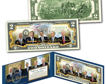 NEW Living Presidents 2025 Two (2.00) Dollar Bill Genuine U.S. Legal Tender