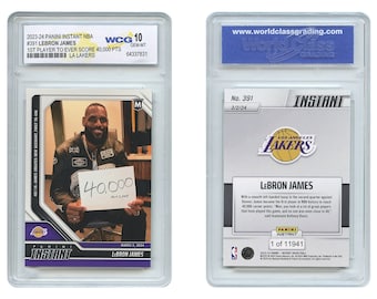 2023-24 Panini Instant NBA LeBRON JAMES #391 Historic 40.000 PTS - Gem-Mint 10 - Spedizione veloce gratuita negli Stati Uniti