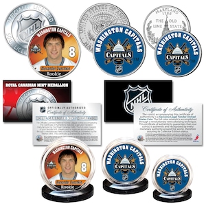 Conjunto de 3 moedas do novato Washington Capitals, ALEXANDER OVECHKIN