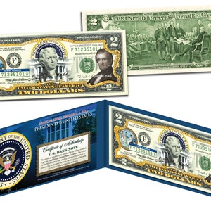 U.S. * Presidential Series * Genuine U.S. 2.00 Dollar Bill #11-20 - Choose President