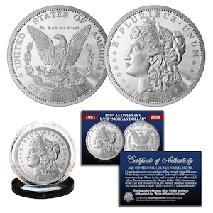 Commemorating the 100th Anniversary of Final MORGAN DOLLAR 1 oz 39mm Tribute Coin