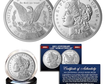 Commemorating the 100th Anniversary of Final MORGAN DOLLAR 1 oz 39mm Tribute Coin