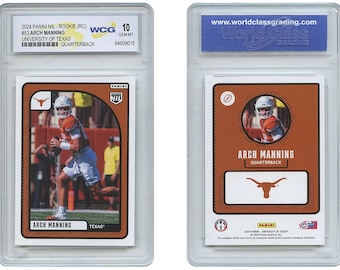2024 Panini NIL ARCH MANNING Texas Longhorns Quarterback True Rookie Card #53 - Graded Gem Mint 10