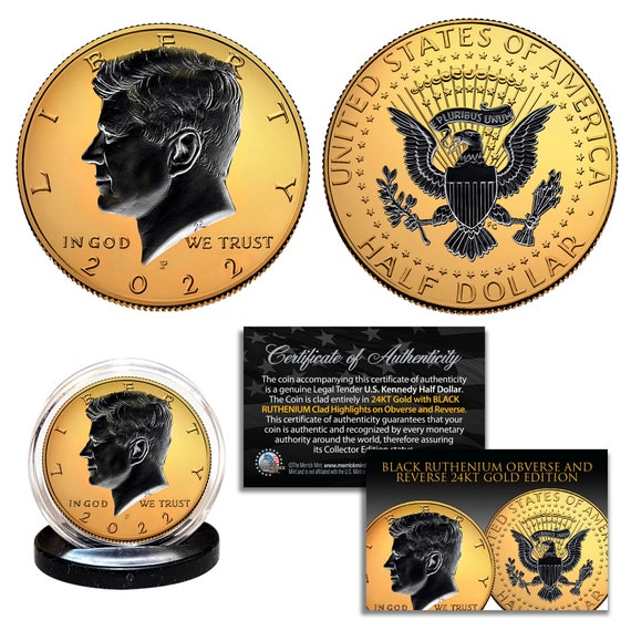 24K GOLD PLATED 2025-P JFK Kennedy Half Dollar Coin (P Mint) BUY 1