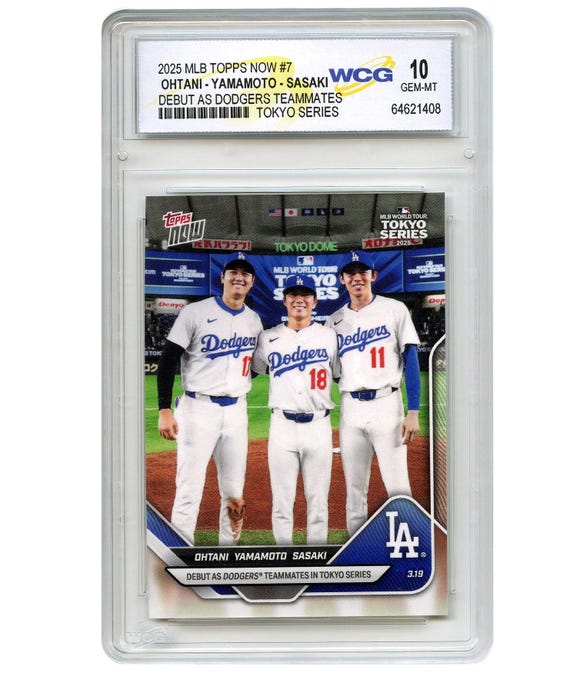 スポーツ選手 TOPPS DEFINITIVE Topps Now Card #7 Shohei Ohtani, Yoshinobu Yamamoto, Roki