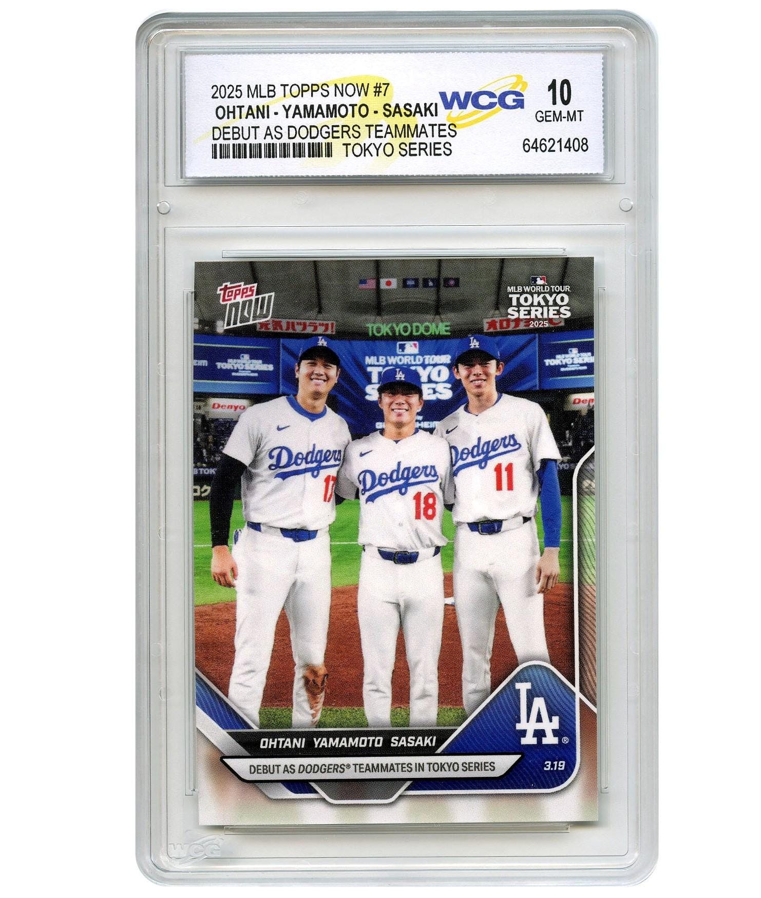 Topps Now Card #7 Shohei Ohtani, Yoshinobu Yamamoto, Roki Sasaki