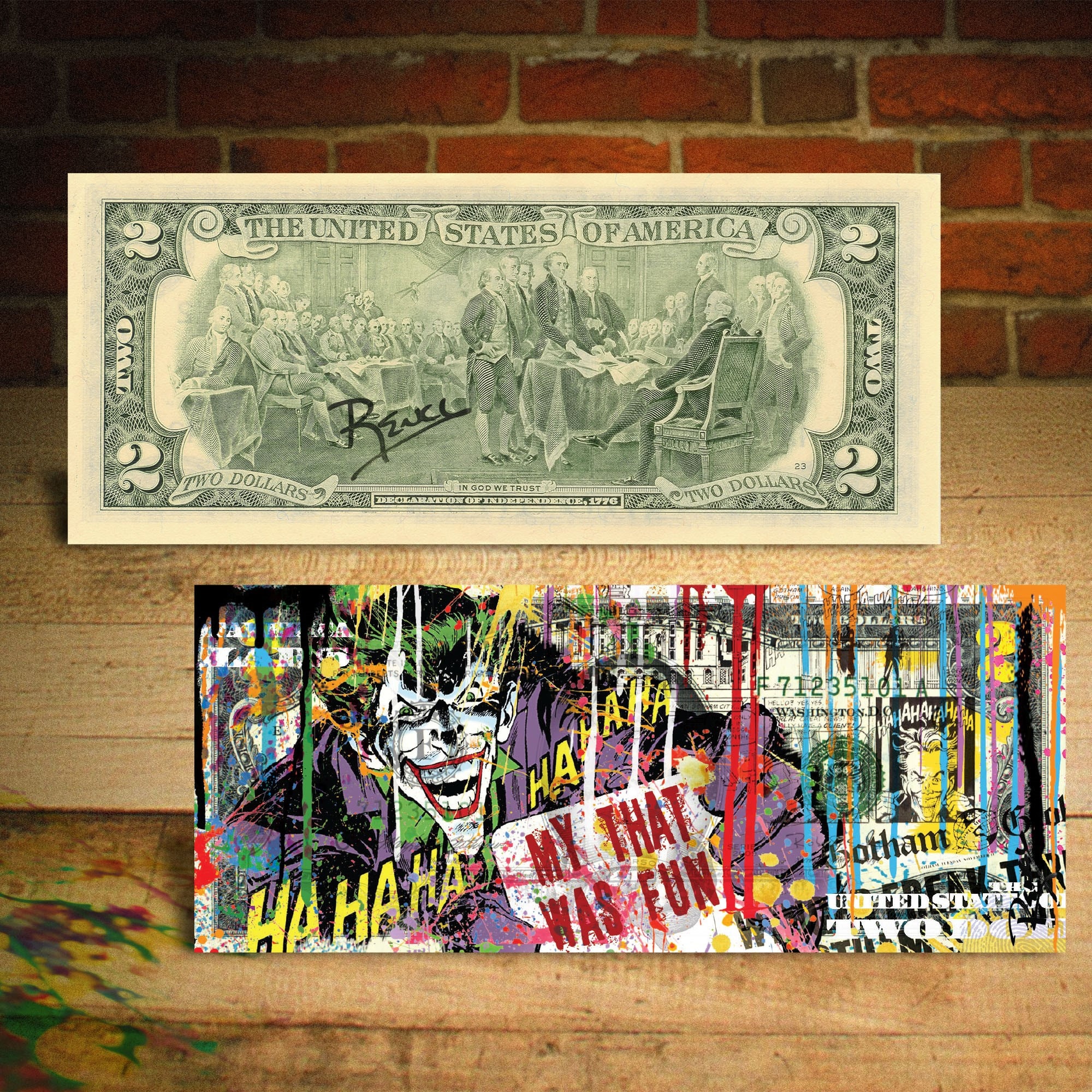 RENCY ２ドル札　２ドル紙幣　ジークレー印刷　ジョーカー　Joker RENCY 2ドル札 2ドル紙幣 ジークレー印刷 ジョーカー Joker