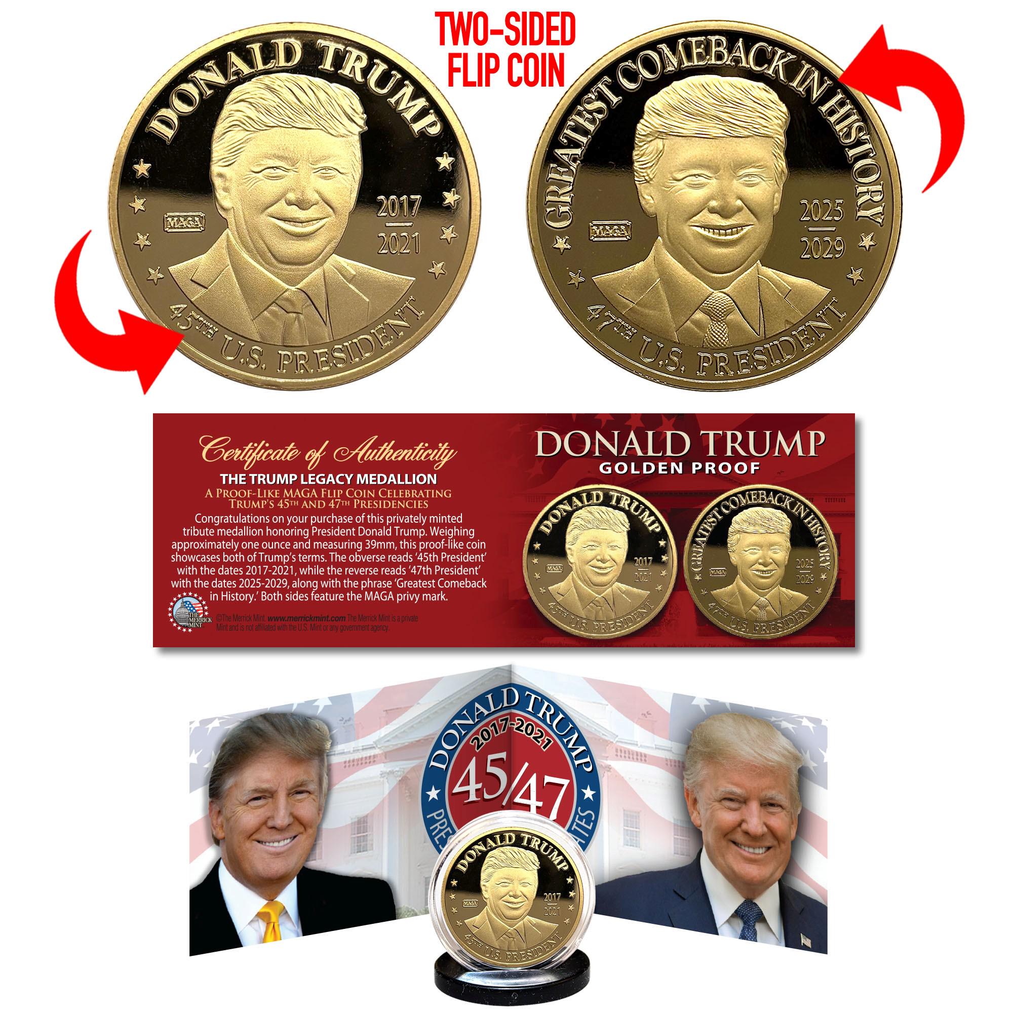 Buy 1 Get 1 FREE - Donald Trump 45th/47th President 1oz 39 Mm