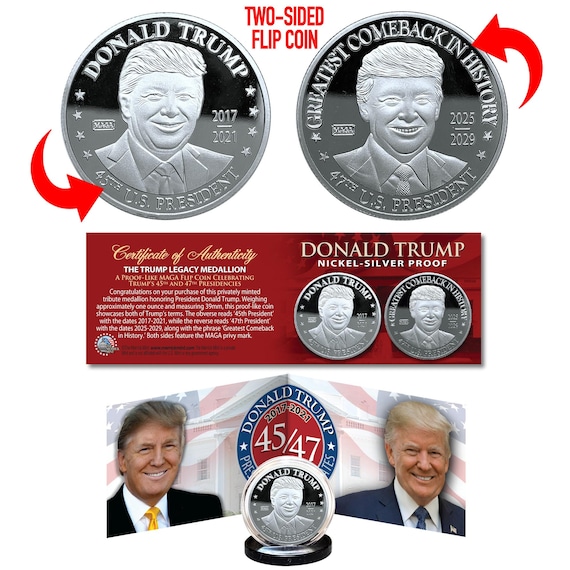 1つ買うと1つ無料 - ドナルド・トランプ第45代/第47代大統領 1オンス