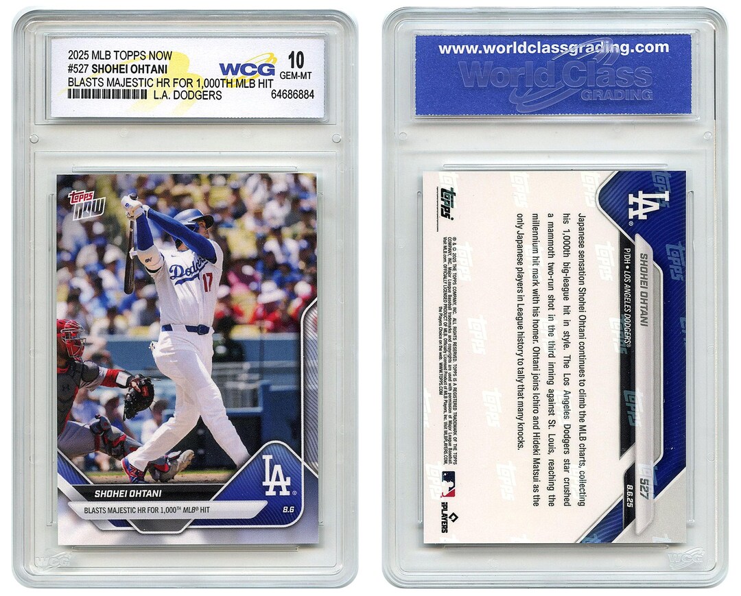 Topps Now Card #527 SHOHEI OHTANI Blasts Home Run for 1,000th MLB
