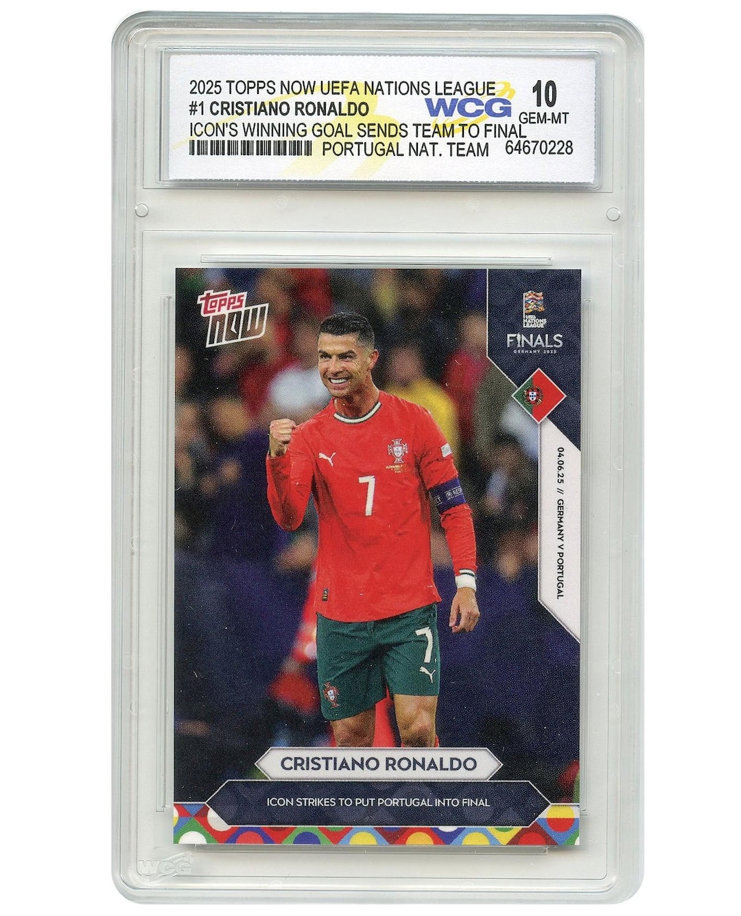 2025 Topps カード #1 UEFA クリスティアーノ・ロナウドのゴールで