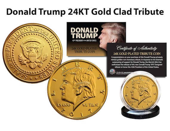 Moneda Conmemorativa Chapada En Oro De Donald Trump 2024 – Coleccionable Con Diseño En Relieve, Ideal Para Regalar A Aficionados A La Numismática