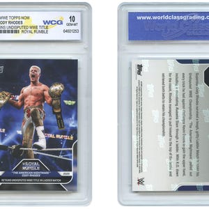 2025 Topps Now CODY RHODES WWE Undisputed Champion Karte #17 - Gem Mint 10