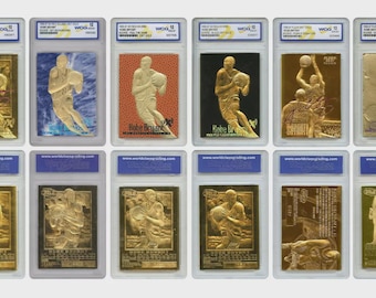 Kobe Bryant 6-Card Set 1996 ROOKIE Design Gold Cards - Graded Gem Mint 10