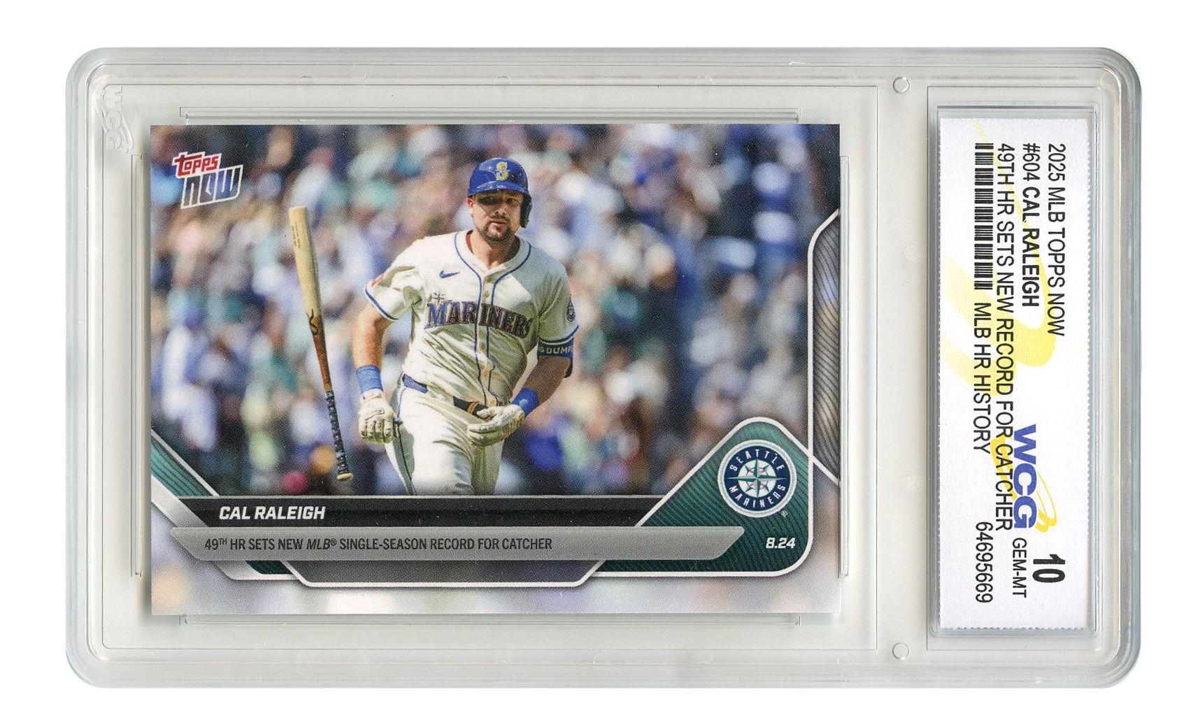 2025 Topps Now #604 CAL RALEIGH 49th Home Run Sets New Record for 