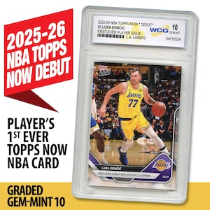 luka doncic graded rookie card Graded Card Frame Display (Fits PSA) Vertical / Single / Black