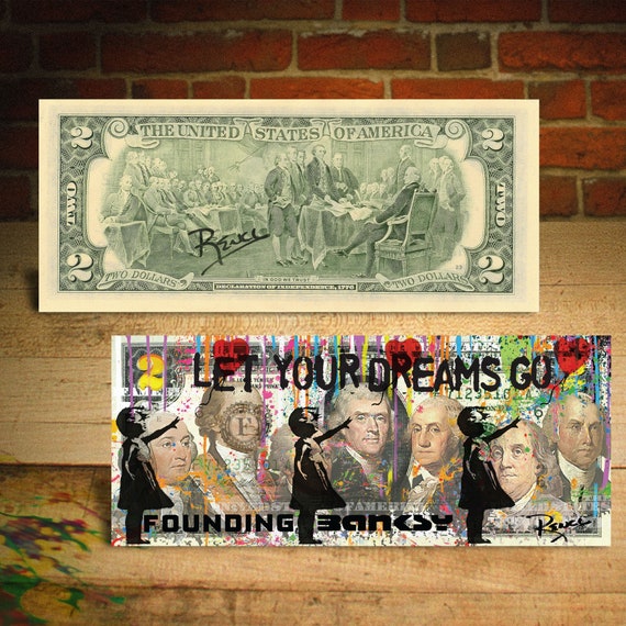 RENCY レンシー BANKSY バンクシー 風船と少女 2ドル札 バンクシー ディズマランド Banksy Dismaland 風船と少女 2ドル