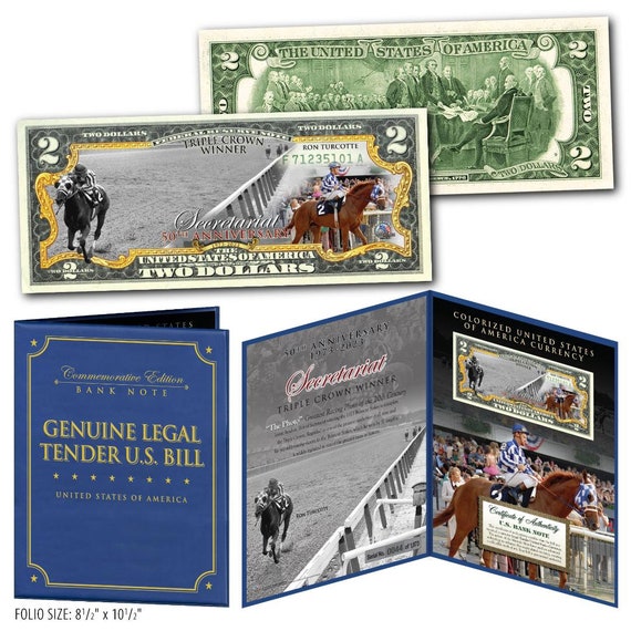 Secretariat 2 Dollar Bill –racehorse 50th Anniversary Triple Crown