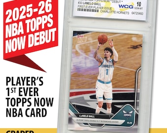 NBA Topps 2025-2026 debuteert nu LAMELO BALL Topps-kaart 1e uitgave #30 Gem-Mint 10 - Graded Gem Mint 10