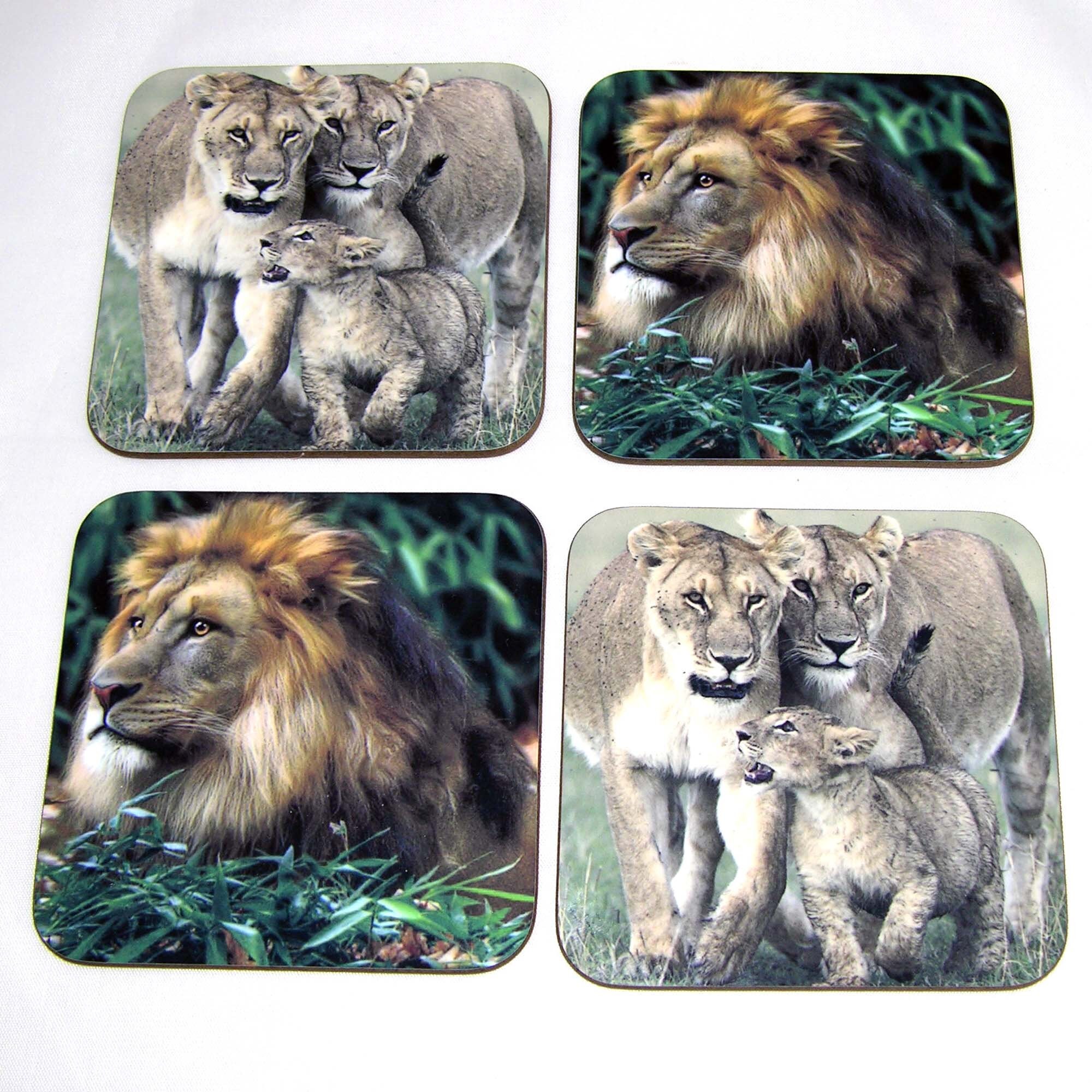 Pack of 4 Square Coaster Blanks. 2 Part Acrylic Coaster Blanks