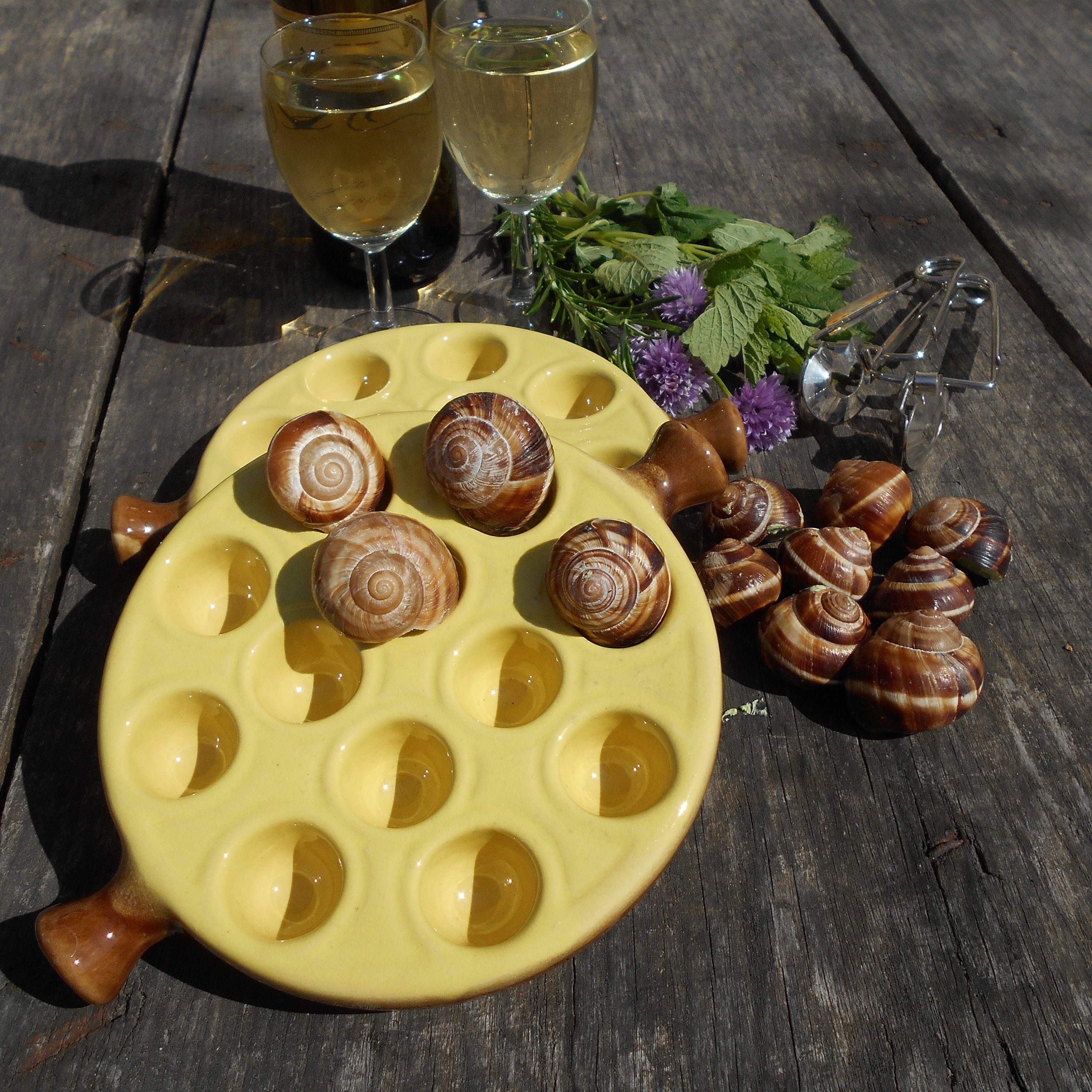 Set of Two Vintage French Snail Plates. 1970s Oven to Table Etsy