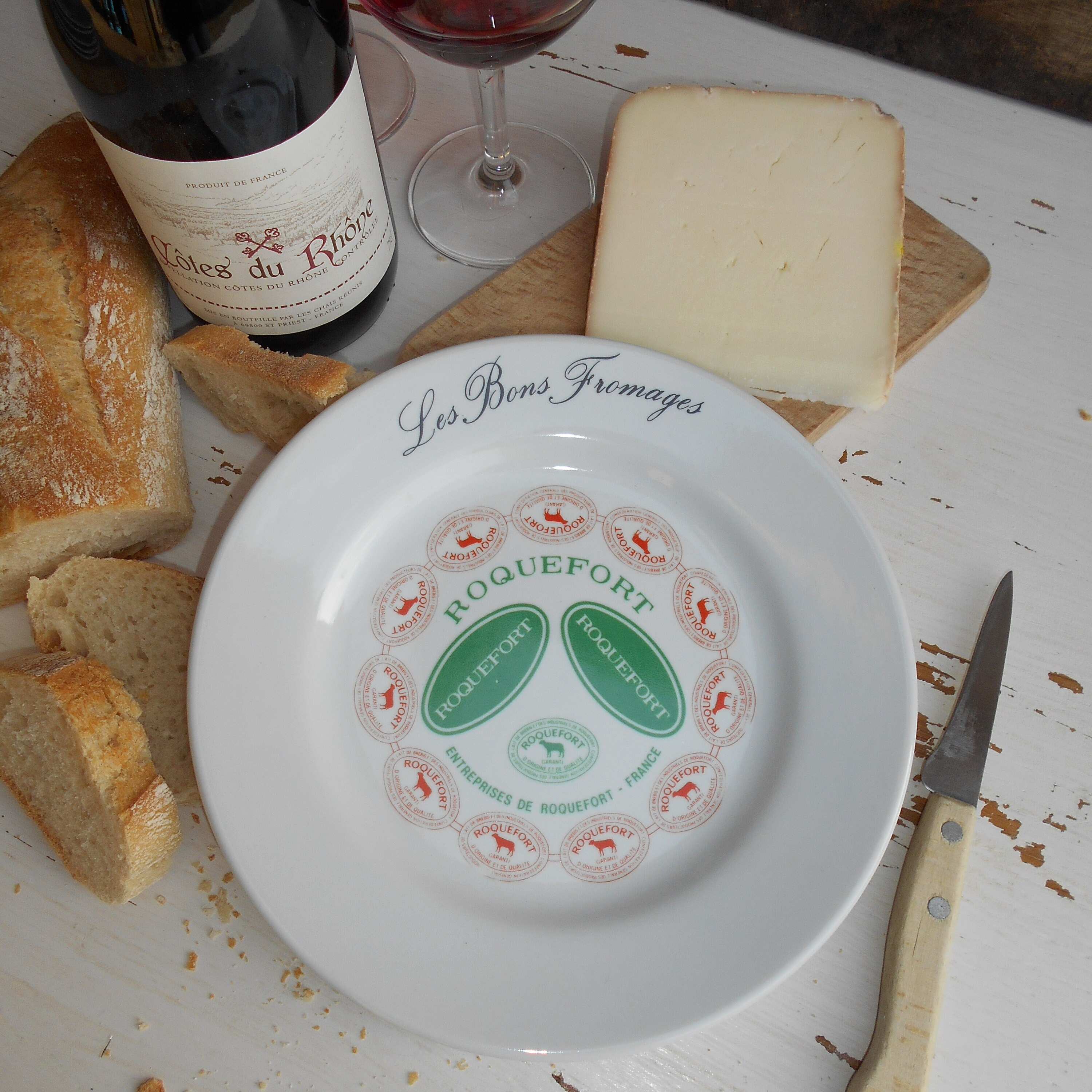 Six French Cheese Plates. Vintage Cheese Plate Set illustrated Etsy