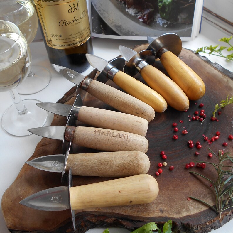 Eight Vintage Oyster Knives. Set of Stainless Steel Bladed Etsy