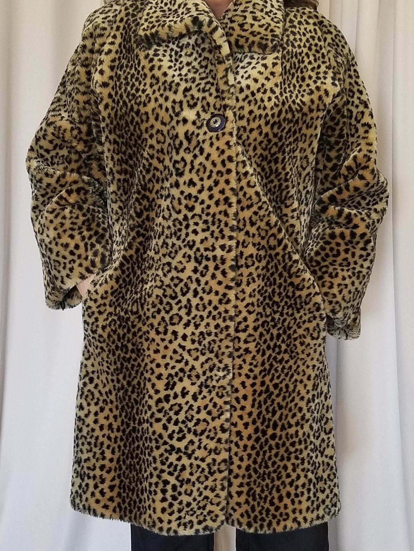 Vintage Leopard Coat - Etsy