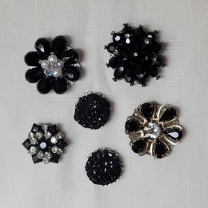 Vintage Jewelry Magnets. Set of Six.  Upcycled / Repurposed. Vintage Brooches and Earrings.