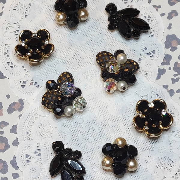 Magnets Upcycled and Repurposed from Vintage Rhinestone Jewelry