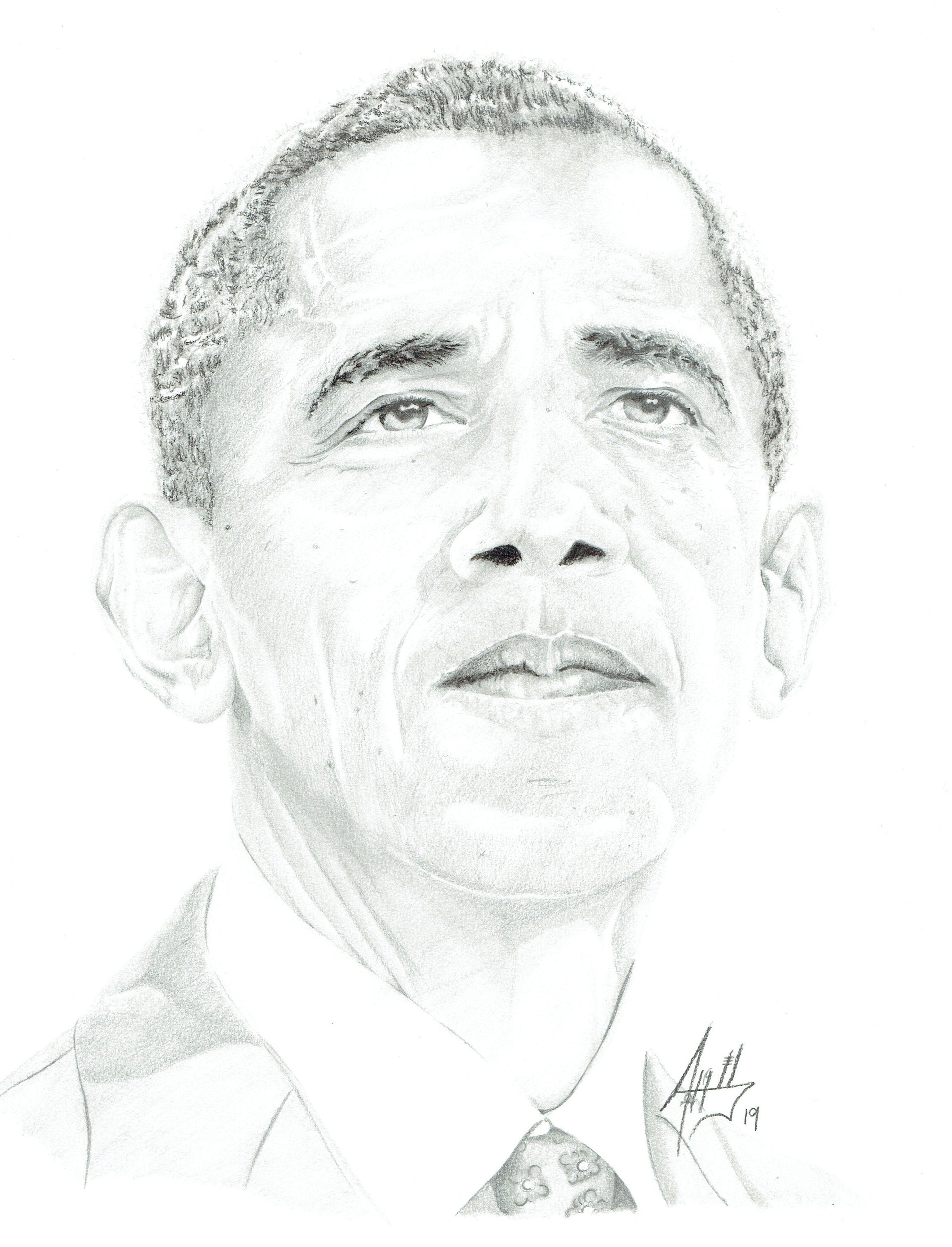 Barack Obama Art Drawing  Drawing Skill