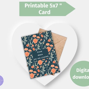 Muttertag Geschenk mit Blumenmuster digitaler Download Geschenk für ihre Grußkarte Boho-Postkarte für den Muttertag Blumenmuster für Geburtstag
