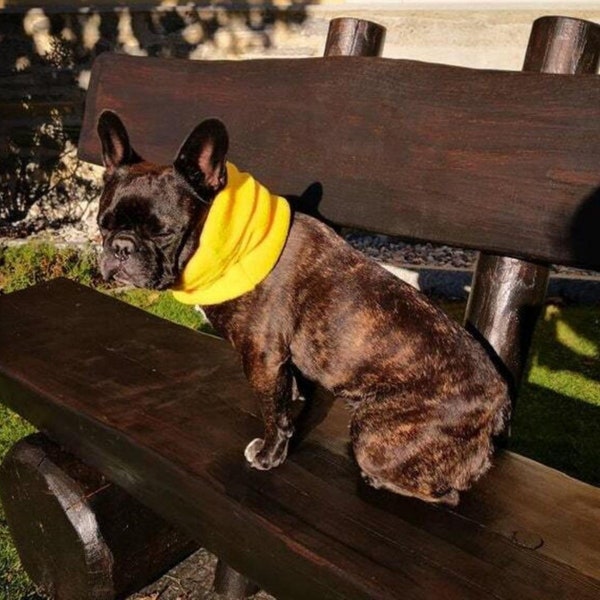 PETiRO "Yellish" fleece snood for dog | cat winter neckwear. Cowl neck warmer. Hunde halstuch | Hundehalswärmer | hundekleidung