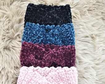 Petiro Samt Hund | Katzen Snood - Twist Häkelschal - Urban Pet Halswärmer - Haustier Geschenkideen - Hund und Herrchen Passender Look - Winter Hund Cowl