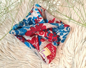 Petiro Hund | Katzen Vintage Blume Twisted Infinity Snood / gemütlicher warmer Schal für Haustiere | Herbst Winter | Hundehalstuch | Welpe | Perro | Hunde