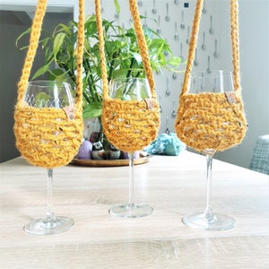 VinoPetiro "Wine Mate" Handmade Crochet glass holder | Wine tasting | Wine Necklace | Wine lanyard | Festival, Bachelorette Party | Wedding