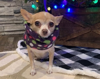 PETiRO "HUGGIES" Fleece Schlauchschal für Hund | Katze. Rundschal. Halswärmer.