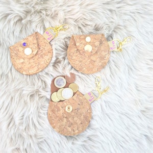 Petiro Mini Cork Coin Purse / Treat Pouch wallet, vegano, impermeable duradero, ecológico sostenible unisex orgánico, con cierre de langosta