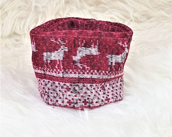 PETiRO Xmas "RED DEER" Fleece Schnood für Hunde | Katze. Hundehalswärmer. Hunde- & Katzenschal. Rindstuch.