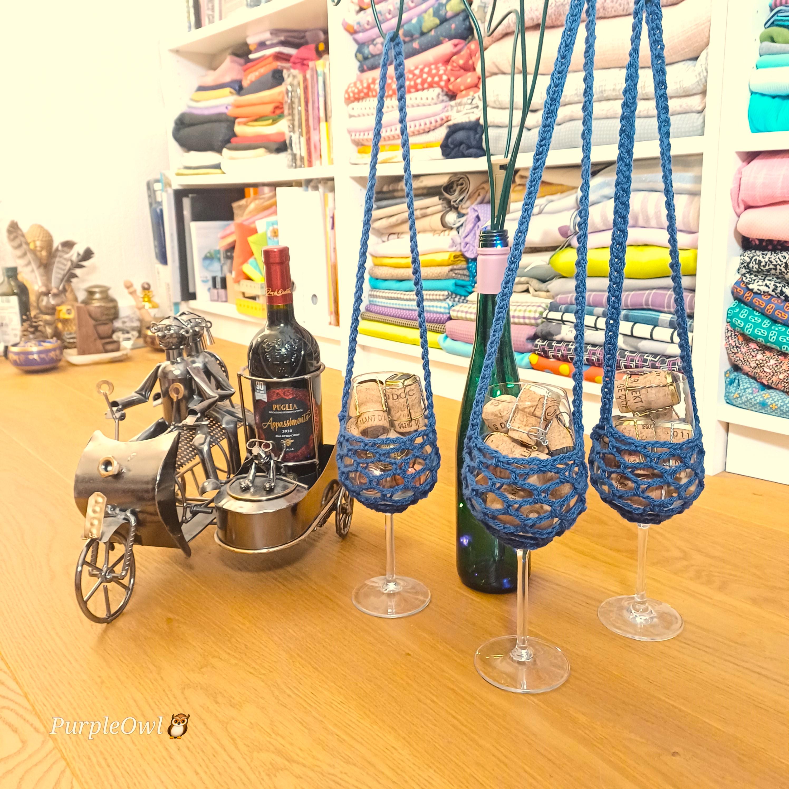VinoPetiro「ワインメイト」ハンドメイドかぎ針編みグラスホルダー