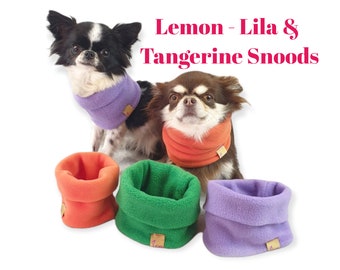 PETiRO pastel fleece snood for dog | cat. Dog neck warmer. Purple Dog & cat scarf. Fashion Cowl scarf. Hunde, Hunde Loop. Chien