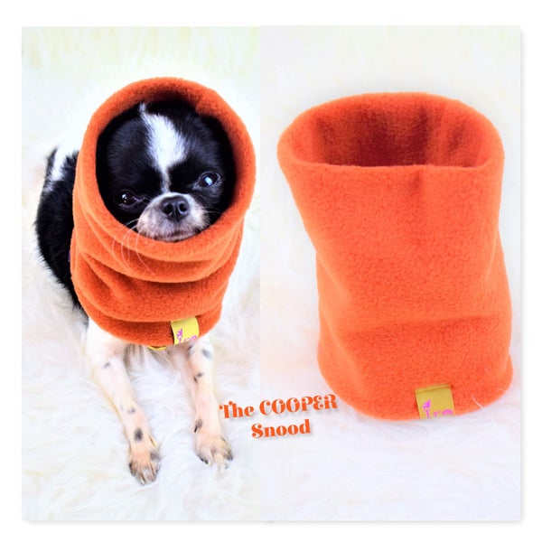 PETiRO " COOPER" fleece snood for dog | cat. Dog neck warmer. Cozy Dog & cat scarf. Fashion Cowl scarf.