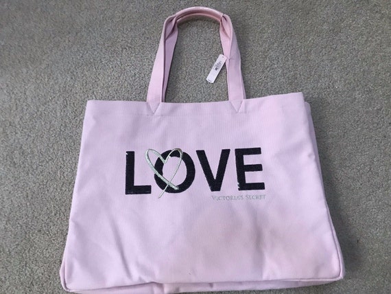 victoria secret love tote bag