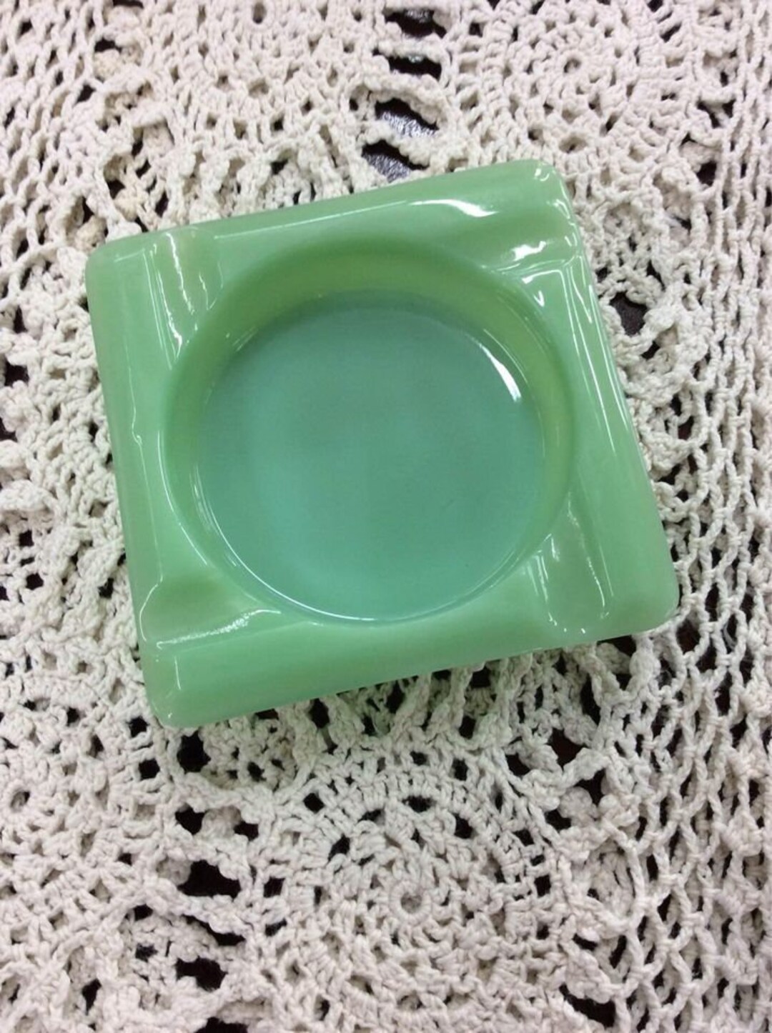 Vintage Fireking Jadeite Ashtray Etsy